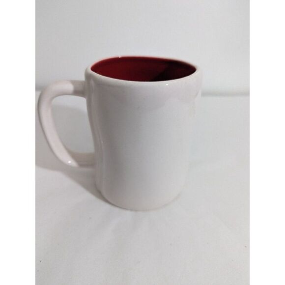 RAE‎ DUNN White Red SANTA Large Christmas Holiday Magenta Ceramic MUG NWOT - Picture 4 of 6